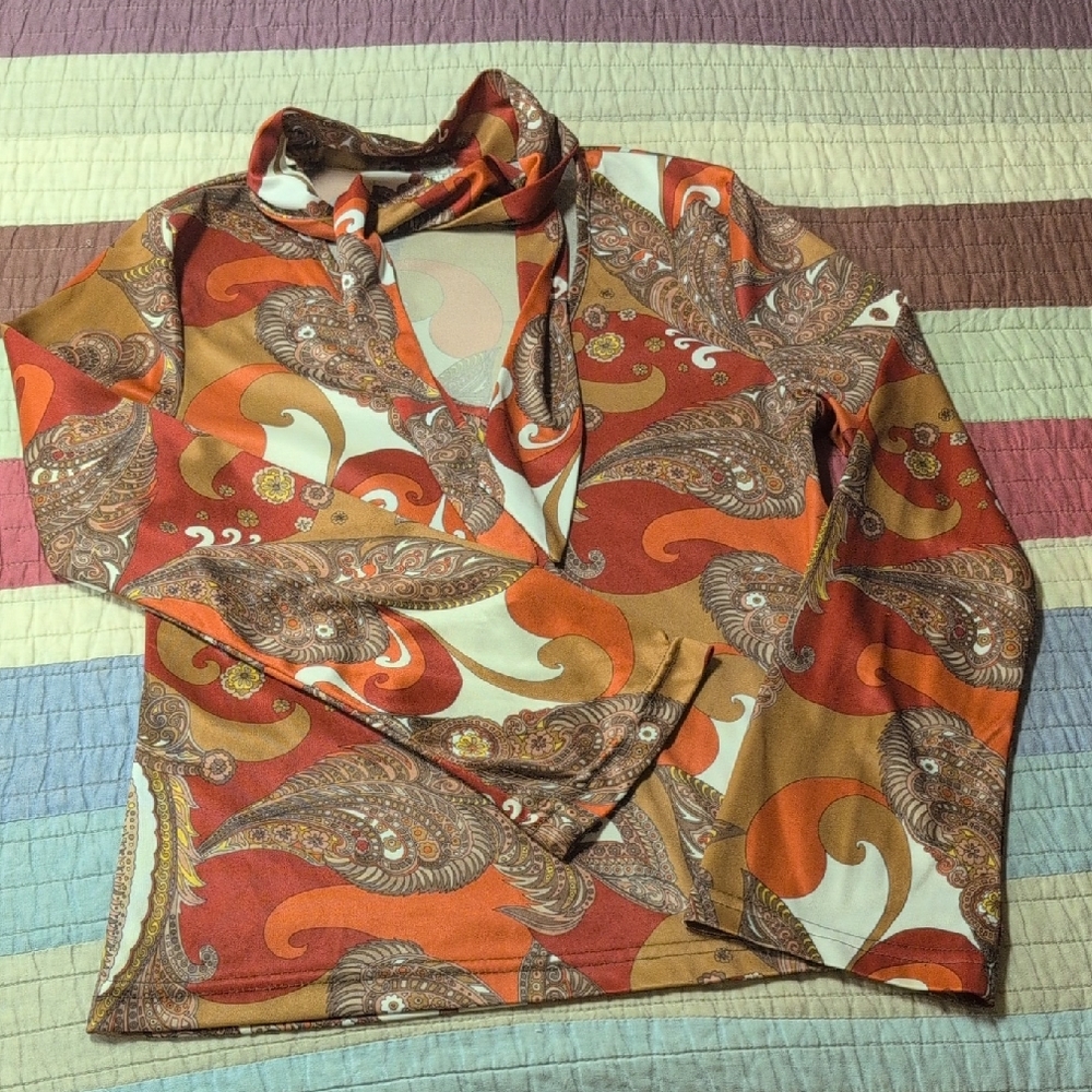 Paisley Print Women's Blouse